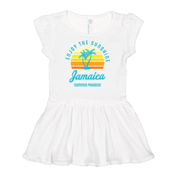 Inktastic Enjoy The Sunshine Jamaica Summer Paradise Girls Baby Dress
