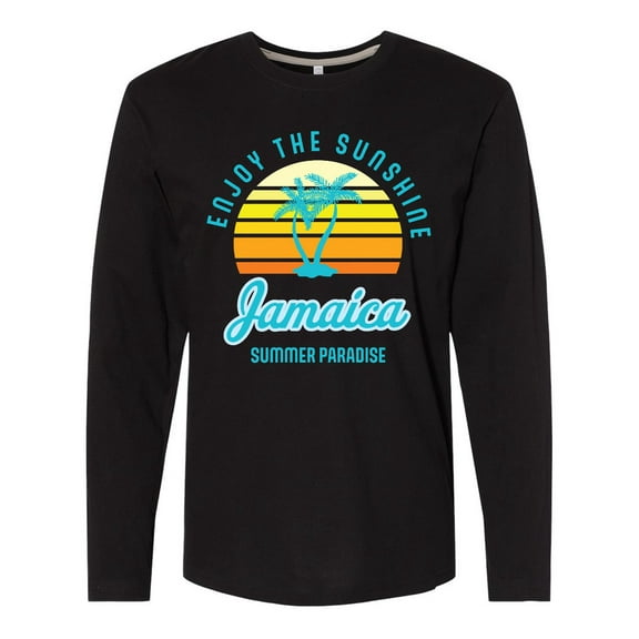 Inktastic Enjoy The Sunshine Jamaica Summer Paradise Long Sleeve T-Shirt