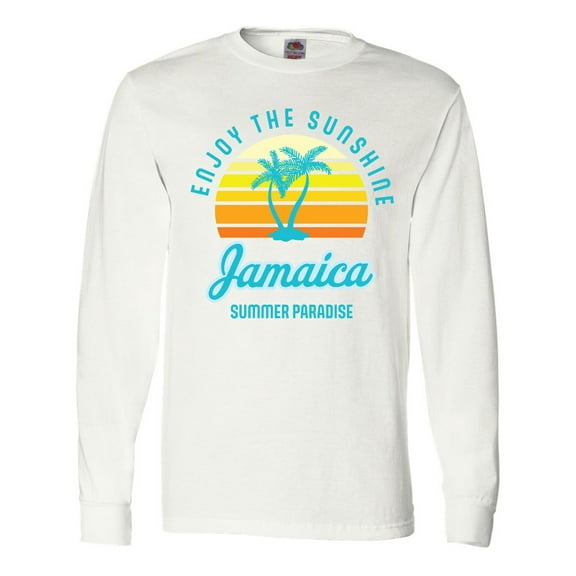 Inktastic Enjoy The Sunshine Jamaica Summer Paradise Long Sleeve T-Shirt