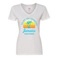 thumbnail image 1 of Inktastic Enjoy The Sunshine Jamaica Summer Paradise Women's V-Neck T-Shirt, 1 of 5