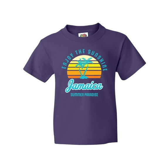 Inktastic Enjoy The Sunshine Jamaica Summer Paradise Youth T-Shirt
