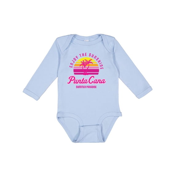 Inktastic Enjoy The Sunshine Punta Cana Summer Paradise Boys or Girls Long Sleeve Baby Bodysuit