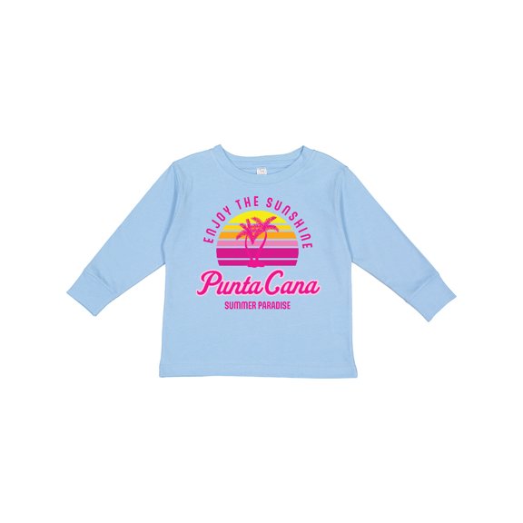 Inktastic Enjoy The Sunshine Punta Cana Summer Paradise Boys or Girls Long Sleeve Toddler T-Shirt