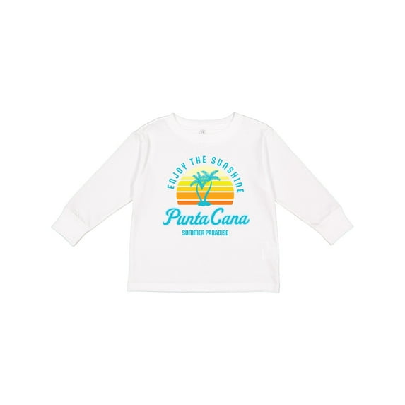 Inktastic Enjoy The Sunshine Punta Cana Summer Paradise Boys or Girls Long Sleeve Toddler T-Shirt