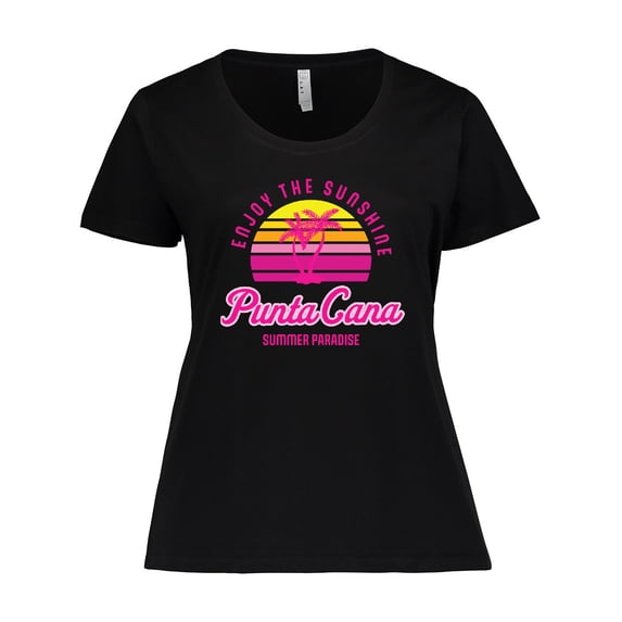 Inktastic Enjoy The Sunshine Punta Cana Summer Paradise Women's Plus Size T-Shirt