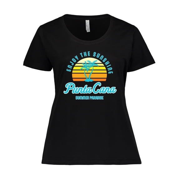 Inktastic Enjoy The Sunshine Punta Cana Summer Paradise Women's Plus Size T-Shirt