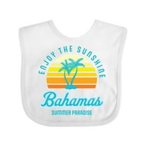 Inktastic Enjoy the Sunshine Bahamas Summer Paradise Boys or Girls Baby Bib