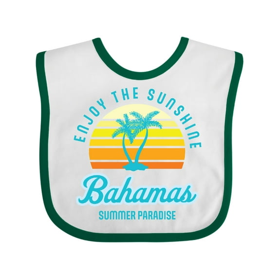 Inktastic Enjoy the Sunshine Bahamas Summer Paradise Boys or Girls Baby Bib