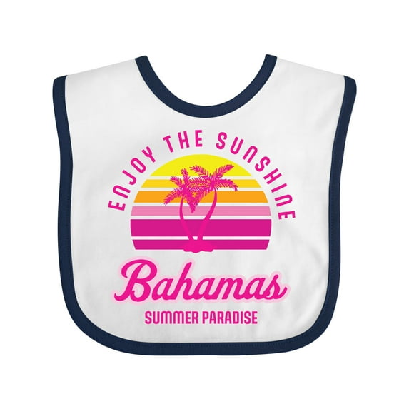 Inktastic Enjoy the Sunshine Bahamas Summer Paradise Boys or Girls Baby Bib