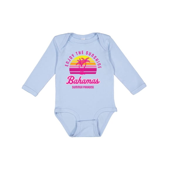Inktastic Enjoy the Sunshine Bahamas Summer Paradise Boys or Girls Long Sleeve Baby Bodysuit
