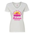 thumbnail image 1 of Inktastic Enjoy the Sunshine Bahamas Summer Paradise Women's V-Neck T-Shirt, 1 of 5