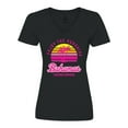 thumbnail image 1 of Inktastic Enjoy the Sunshine Bahamas Summer Paradise Women's V-Neck T-Shirt, 1 of 5