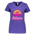 thumbnail image 1 of Inktastic Enjoy the Sunshine Bahamas Summer Paradise Women's V-Neck T-Shirt, 1 of 5