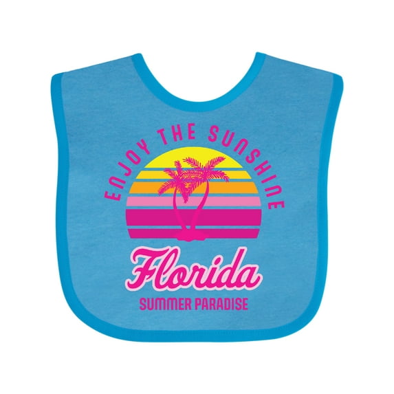 Inktastic Enjoy the Sunshine Florida Summer Paradise Boys or Girls Baby Bib