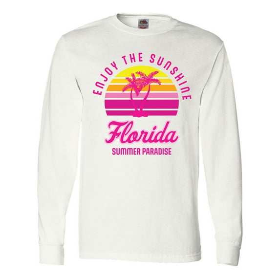 Inktastic Enjoy the Sunshine Florida Summer Paradise Long Sleeve T-Shirt