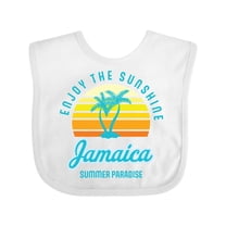 Inktastic Enjoy the Sunshine Jamaica Summer Paradise Boys or Girls Baby Bib
