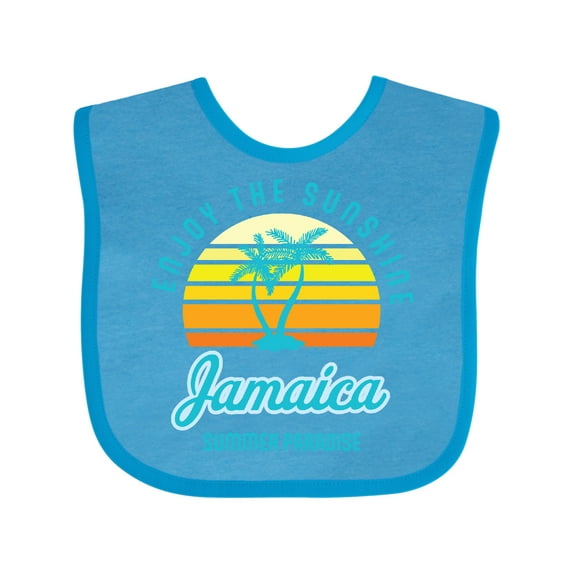 Inktastic Enjoy the Sunshine Jamaica Summer Paradise Boys or Girls Baby Bib