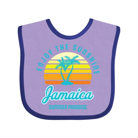 Inktastic Enjoy the Sunshine Jamaica Summer Paradise Boys or Girls Baby Bib