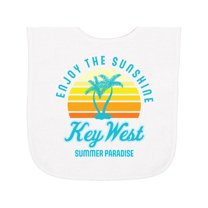 Inktastic Enjoy the Sunshine Key West Summer Paradise Baby Terry Cloth Bib