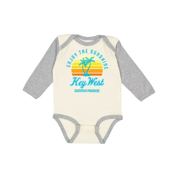 Inktastic Enjoy the Sunshine Key West Summer Paradise Boys or Girls Long Sleeve Baby Bodysuit