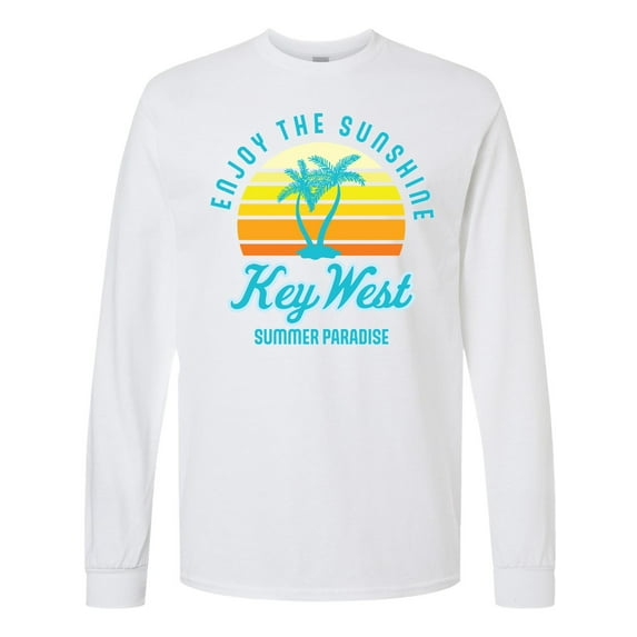 Inktastic Enjoy the Sunshine Key West Summer Paradise Long Sleeve T-Shirt