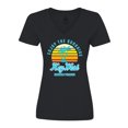 thumbnail image 1 of Inktastic Enjoy the Sunshine Key West Summer Paradise Women's V-Neck T-Shirt, 1 of 5