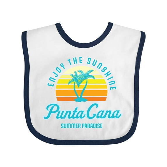 Inktastic Enjoy the Sunshine Punta Cana Summer Paradise Boys or Girls Baby Bib