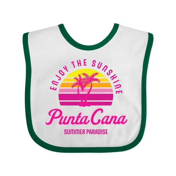 Inktastic Enjoy the Sunshine Punta Cana Summer Paradise Boys or Girls Baby Bib