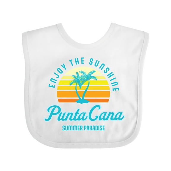 Inktastic Enjoy the Sunshine Punta Cana Summer Paradise Boys or Girls Baby Bib