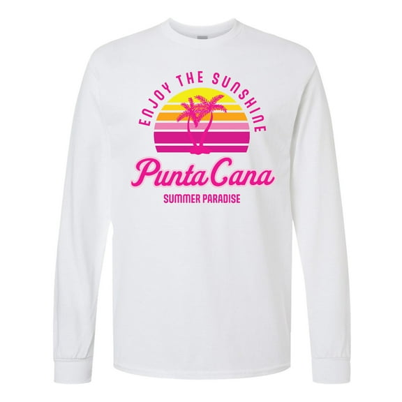 Inktastic Enjoy the Sunshine Punta Cana Summer Paradise Long Sleeve T-Shirt