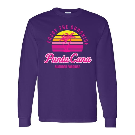 Inktastic Enjoy the Sunshine Punta Cana Summer Paradise Long Sleeve T-Shirt