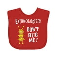 thumbnail image 1 of Inktastic Entomologists Bug White Text Boys or Girls Baby Bib, 1 of 4