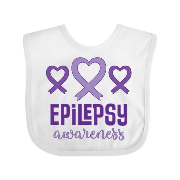 Inktastic Epilepsy Awareness Month Ribbon Girls Baby Bib