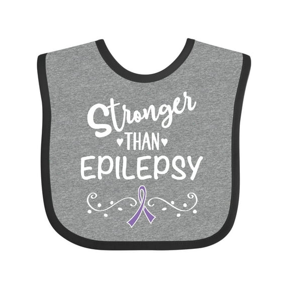 Inktastic Epilepsy Awareness Month Ribbon Girls Baby Bib