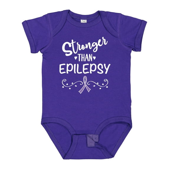 Inktastic Epilepsy Awareness Month Ribbon Girls Baby Bodysuit