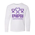 thumbnail image 1 of Inktastic Epilepsy Awareness Month Ribbon Long Sleeve Youth T-Shirt, 1 of 5
