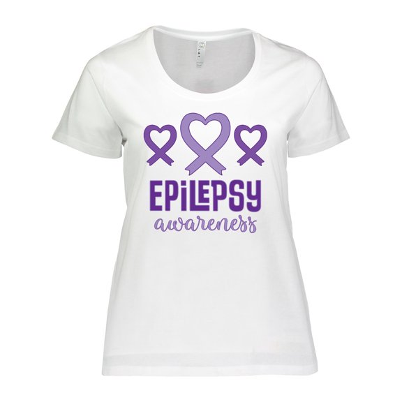 Inktastic Epilepsy Awareness Month Ribbon Women's Plus Size T-Shirt