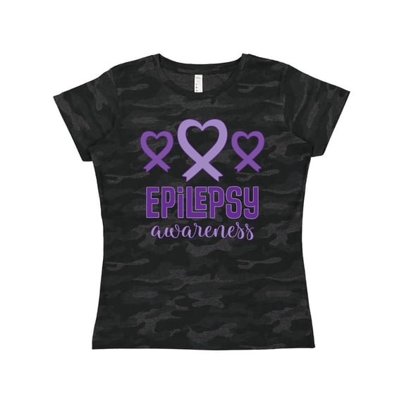 Inktastic Epilepsy Awareness Month Ribbon Women's T-Shirt