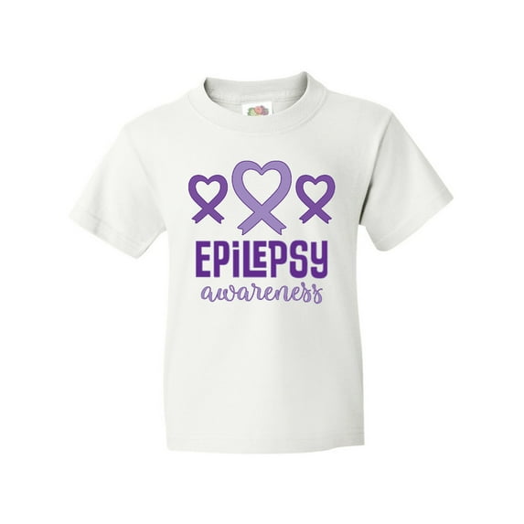 Inktastic Epilepsy Awareness Month Ribbon Youth T-Shirt