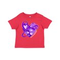 thumbnail image 1 of Inktastic Epilepsy Awareness Purple Ribbon Around Heart Boys or Girls Baby T-Shirt, 1 of 5