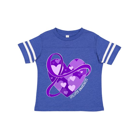 Inktastic Epilepsy Awareness Purple Ribbon Around Heart Boys or Girls Toddler T-Shirt