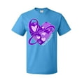 thumbnail image 1 of Inktastic Epilepsy Awareness Purple Ribbon Around Heart T-Shirt, 1 of 5