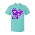 thumbnail image 1 of Inktastic Epilepsy Awareness Purple Ribbon Around Heart T-Shirt, 1 of 5