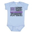 thumbnail image 1 of Inktastic Epilepsy Awareness Purple Ribbons and Flag Boys or Girls Baby Bodysuit, 1 of 5