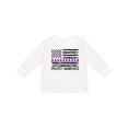 thumbnail image 1 of Inktastic Epilepsy Awareness Purple Ribbons and Flag Boys or Girls Long Sleeve Toddler T-Shirt, 1 of 5