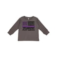 thumbnail image 1 of Inktastic Epilepsy Awareness Purple Ribbons and Flag Boys or Girls Long Sleeve Toddler T-Shirt, 1 of 5