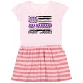 thumbnail image 1 of Inktastic Epilepsy Awareness Purple Ribbons and Flag Gift Toddler Girl Dress, 1 of 4