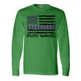 thumbnail image 1 of Inktastic Epilepsy Awareness Purple Ribbons and Flag Long Sleeve T-Shirt, 1 of 5
