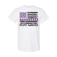 thumbnail image 1 of Inktastic Epilepsy Awareness Purple Ribbons and Flag T-Shirt, 1 of 5