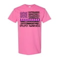 thumbnail image 1 of Inktastic Epilepsy Awareness Purple Ribbons and Flag T-Shirt, 1 of 5